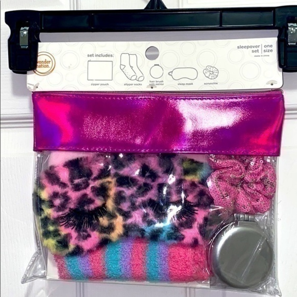 Sleepover Set- mask-socks-scrunchie-brush …
